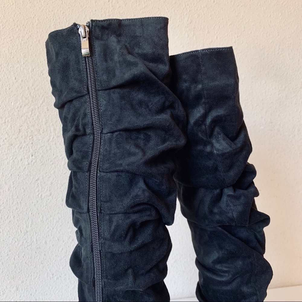 Catherine Malandrino Black Ruched Knee 1" Boot - Picture 5 of 8